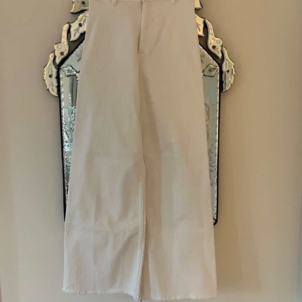 Zara Marine Wide Leg White Denim